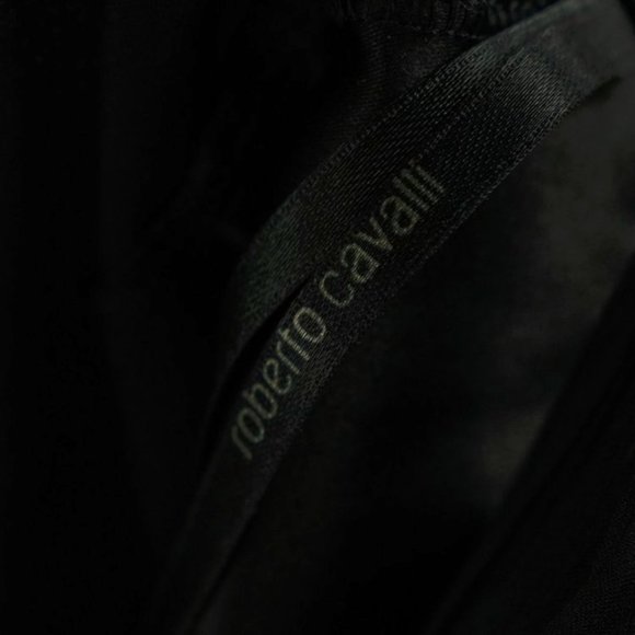 Roberto Cavalli Black Satin and Crepe Sleeveless Top - Picture 5 of 5